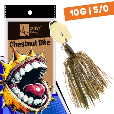 Inzite Blader Bladed Jig 10 g – Haken 5/0 – Chestnut Bite – Starke Vibration & Trailerfähig