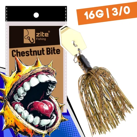 Inzite Blader Bladed Jig 16 g – Haken 3/0 – Chestnut Bite – Starke Vibration & Trailerfähig