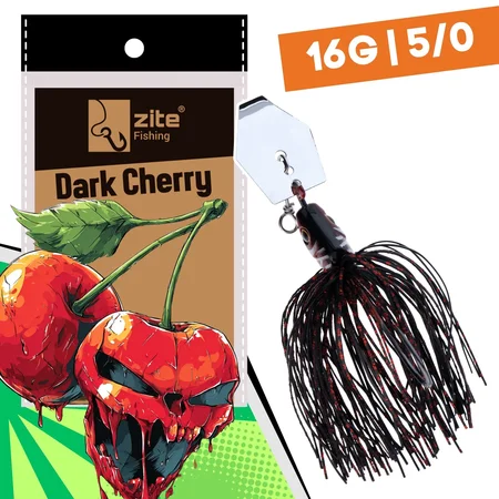 Inzite Blader Bladed Jig 16 g – Haken 5/0 – Dark Cherry – Starke Vibration & Trailerfähig