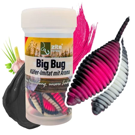 Big Bug Dragon Fruit Knoblauch 5cm, 8 Stück – Forellenköder Käfer-Imitat mit Aroma, Pintail Gummiköder für UL-Angeln
