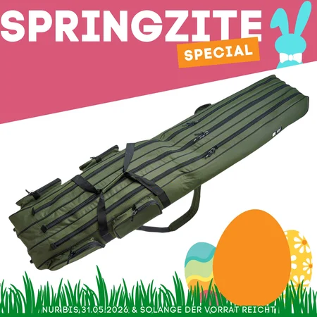 Zite Fishing XXL Rutentasche 190 cm Rutentasche 3 Fächer Brandungsruten & Karpfenruten