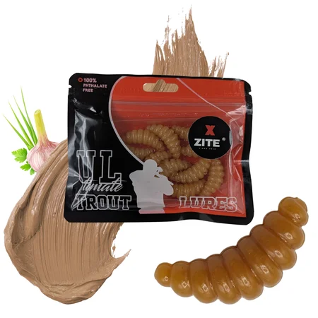 Big Mag Forellenköder Toffee Knoblauch 3 cm, 10 Stück, UV-aktiv, Made in Germany