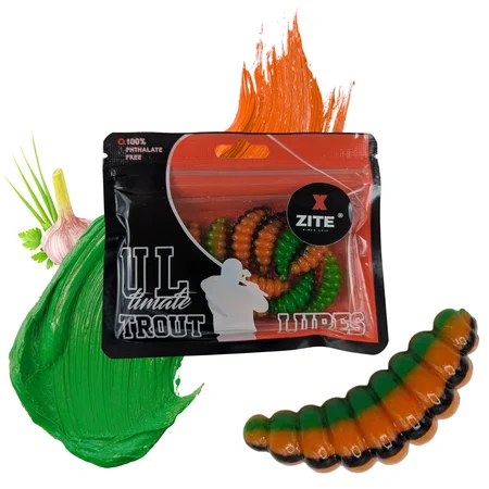 Big Mag Jungle Knoblauch 3 cm 10 Stück – Forellen Gummimade UV-aktiv