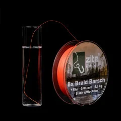Angelschnur Geflochten 8fach Barsch Schnur 155m 0,08mm 4,8kg Zite Fishing - Geringe Abfärbungsquote