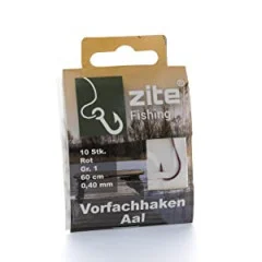 Vorfachhaken Aal Gr. 2 Gebunden mit Monofiler Schnur Zite Fishing - Fertig gebunden