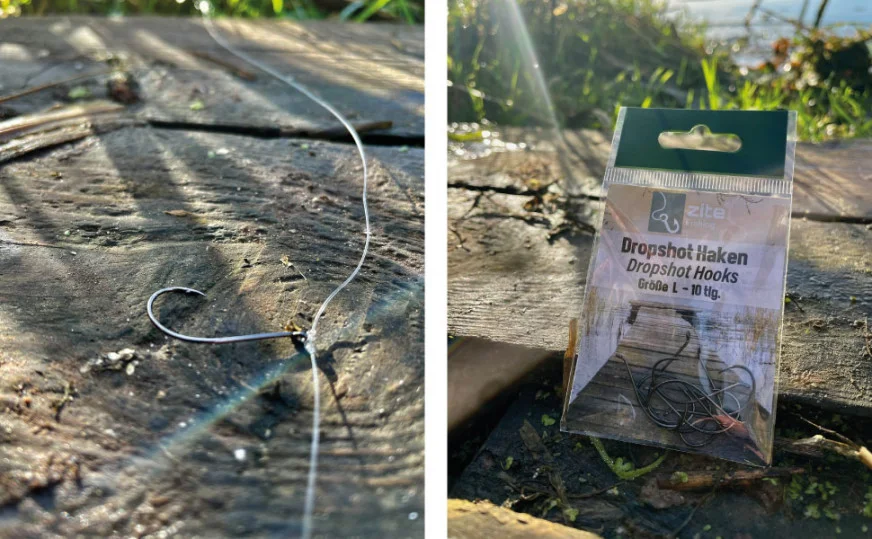  Dropshot Haken Set 30 Stück Vorfachhaken Größe S, M, L Zite Fishing - Unsere Drop Shot Haken im Outdoor-Einsatz