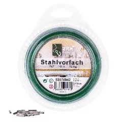 Zite Fishing Klemmhülsenzange 15 cm + Stahlvorfach auf Rolle 9 kg - 10 m Stahlvorfach + 20 Klemmhülsen
