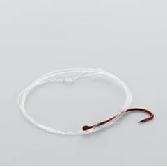 Zite Fishing 50x Haken mit Schnur Aal Gr. 2 Vorfachhaken gebunden mit monofiler Schnur - Spitze und scharfe Haken