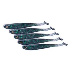 Gummifisch Zanderangeln 5 Stück Gummiköder Inzite Shad 12cm Black Vibe - Wahrer Zandermagnet