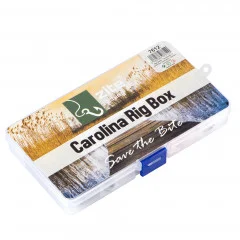 Zite Fishing Carolina /Texas-Rigbox-Set 70 tlg. inkl. 36 Stk. Creature Bait Gummiköder in 3 Farben - Ordnung dank Köderbox