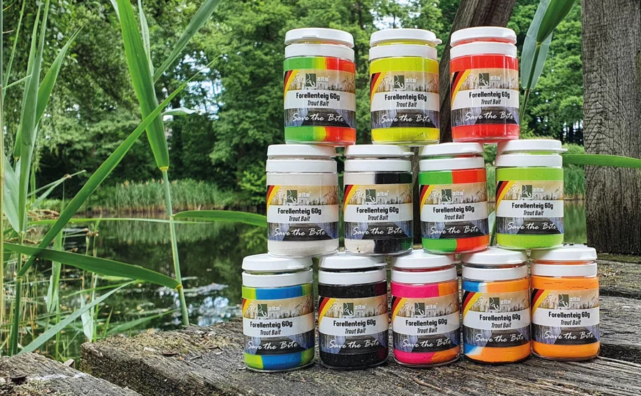 Zite Fishing Forellenpaste Set Knoblauch Orange 60 g 3 Stück Trout Bait Teigköder schwimmend - Unser Forellenteig am Angel-See