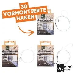 XXL Allround Angelzubehör-Set mit Vorfachhaken, Posen, Hakenlöser Set & vieles mehr - Vielfältiges Haken- und Vorfachset