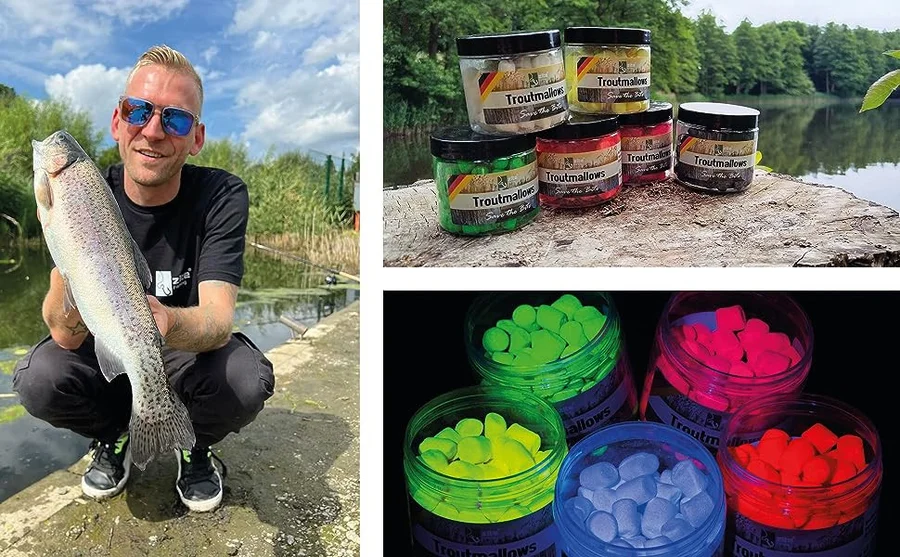 Zite Fishing Troutmallows-Set Krabbe pink 3x40g Forellenköder - Unser Troutmallows im Outdoor-Einsatz