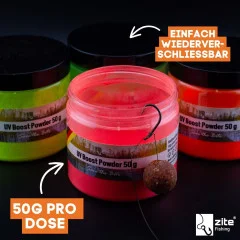 Zite Fishing Dip Powder Vanille/Honig Fluo orange 50 g - Praktische Verpackung