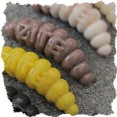 Mighty Mag Bienenmade Natur Mix Käse Gummiköder Forelle 2,8 cm 12 Stück - Flexibel einsetzbar