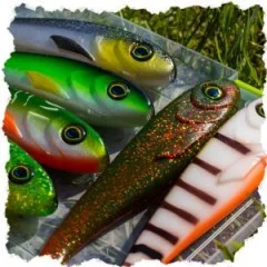 Hecht Shad Inzite Flanker Gummifisch Golden Voltage 18,5 cm 3 Stück - UV-aktive Farben