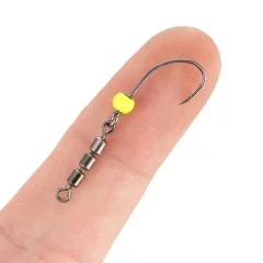 Rotorhaken mit Tungstenperle Rotate Rig Hooks Gr. 6 fürs Forellen-Angeln Zite Fishing  - Perfekt für Curly Viper, Mighty Mag & Wiggle Worm