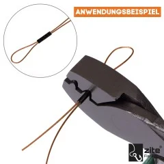 Stahlvorfach braun 10m auf Rolle 9 kg inkl. Klemmhülsen Zite Fishing - Quetschhülsen im Set enthalten