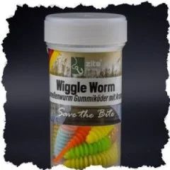 Wiggle Worm Allround Gummiwurm Forelle Mix Käse Aroma 5,5 cm 10 Stück - 10 Stück in einer Dose