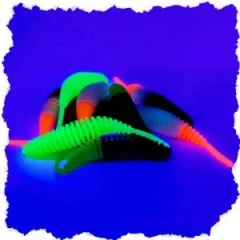 Wiggle Worm Allround Gummiwurm Forelle Mix Käse Aroma 5,5 cm 10 Stück - Teils UV-Aktiv