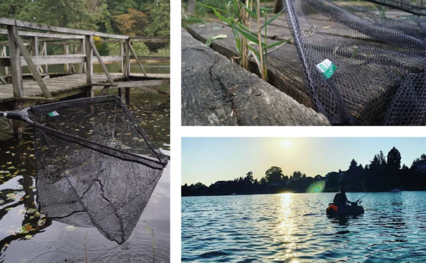 Zite Fishing Angelkescher Gummiert 1,60m 2-Teilig - Unser Teleskop-Angelkescher im Außeneinsatz