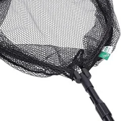 Zite Fishing Spinnkescher Gummiert - Einhändig Faltbar - Schwarz 113cm - Geringes Transportmaß