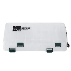 3x Tacklebox medium Handgriff 27cm Zite Fishing - Transparentes Material
