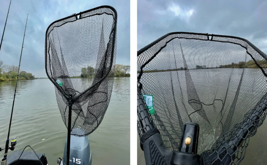 Bootskescher Gummiert Groß & Faltbar 70x85cm Zite Fishing - Unser Bootskescher im Outdoor-Einsatz