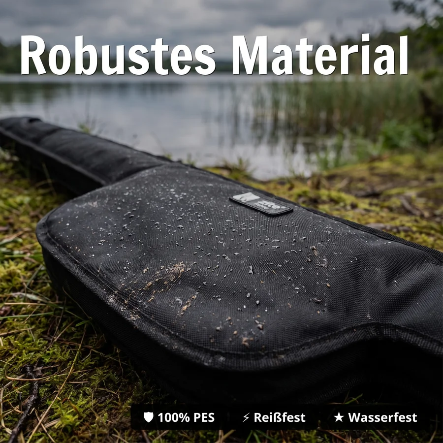 Einzel Rutenfutteral Spinnruten Rutentasche Gepolstert 130cm Zite Fishing - Robustes Material