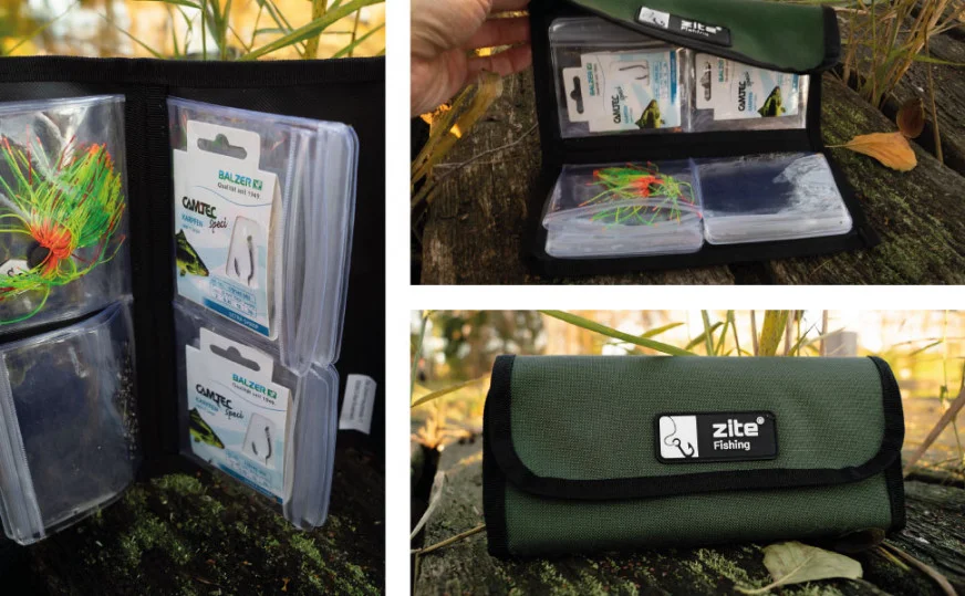 Vorfachtasche Angeln Groß & Faltbar 24,5x12cm Zite Fishing - Unsere Vorfachtasche im Outdoor-Einsatz