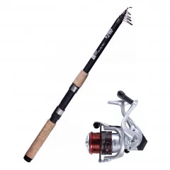 Angelset Karpfen Aal mit Rute 2,70m + Rolle bespult und Alu-Ersatzspule Zite Fishing - Fertiges Angelset