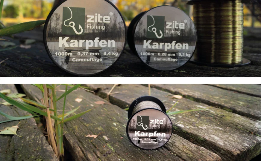 Karpfen Angelschnur Monofil Camouflage 0,37mm 8,4kg 1000m Zite Fishing - Unsere Karpfenschnur im Outdoor-Einsatz