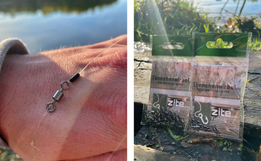 Tönnchenwirbel Ton Swivels Spinnwirbel Gr. #2 43kg 20 Stück Zite Fishing  - Unsere Tönnchenwirbel im Outdoor-Einsatz
