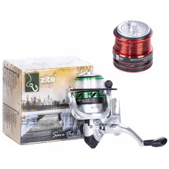 Zite Fishing 2 Teleskopruten 2,70 m + 2 bespulte Angelrollen + Rutentasche 1 m GRATIS - 2 Allround Angelrollen mit Schnur Bespult + Alu-Ersatzspulen