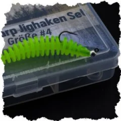 Zite Fishing Premium Tungsten Pro Sharp Jighaken Metallic #4 - Teflonbeschichtete Forellen-Haken mit Tungstenperle - Vielseitig einsetzbar