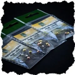 Zite Fishing Premium Tungsten Pro Sharp Jighaken Metallic #6 - Teflonbeschichtete Forellen-Haken mit Tungstenperle - In 3 verschiedenen Größen