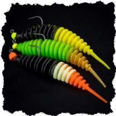 Zite Fishing Tungsten ProSharp Jighaken Set #8 Neon 18 Angelhaken 0,3-0,7g Jigköpfe Tefloncoated in Sortierbox - Schnell sinkende Tungsten Jigs