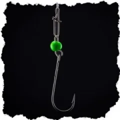 Zite Fishing Tungsten Cheburashka ProSharp Rigs Größe #4 Neon Tungstenperle UV Aktiv Forelle Angelhaken - Natürliche Bewegung für mehr Bisse