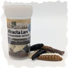 Attracta Larv Gummiköder Forelle Natur Mix Käse Aroma Floating Edition 3,5 cm 8 St. - Unauffällige Naturtöne