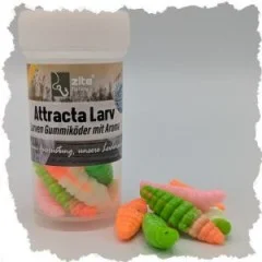Attracta Larv Schock Mix Knoblauch Aroma Floating 3,5 cm 8 St. Larven Imitat Gummi - Erhöhte Sichtbarkeit