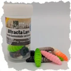 Attracta Larv Allround Mix Käse Aroma Floating 3,5cm 8STK Forellen Gummiköder Larve - Flexibel bei wechselnden Verhältnissen
