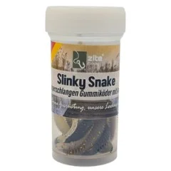 Zite Fishing Slinky Snake Natur Mix Käse 8 cm 8 St. Schlangenförmig Gummi - Knoblauch-Power und hochwertige Softbait-Mischung