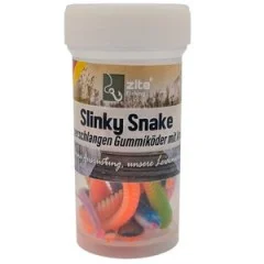 Zite Fishing Slinky Snake Schock Mix Knoblauch 8 cm 8 St. Schlangenförmig Gummi - Lebendiges Design