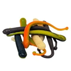 Zite Fishing Slinky Snake Allround Mix Knoblauch 8 cm 8 St. Schlangenförmig Gummi - Fängiger Knoblauchbooster
