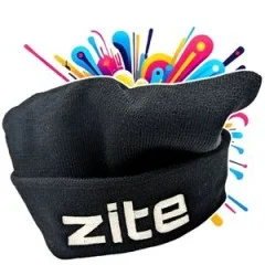 Zite Fishing Beanie Mütze Schwarz mit gestickten Logo - Ideal für lange Angelausflüge