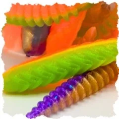 Zite Fishing Twerky Tailer Shiny Mix Käse 7 cm 8 STK 3in1 Gummiköder Forelle - Dreifach flexibel dank 3in1-System