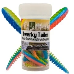 Zite Fishing Twerky Tailer Nature Mix Käse 7 cm 8 STK 3in1 Gummiköder Forelle - Intensive Aromavielfalt für mehr Fänge