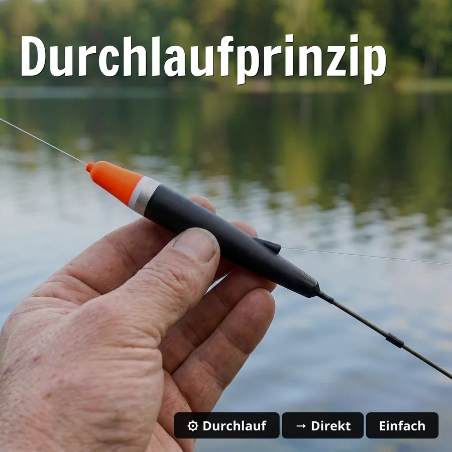 Zite Fishing Schlepp-Posen Set Slim 3g – Forellen-Pose Durchlauf mit Ghost-Sinker - Durchlaufprinzip