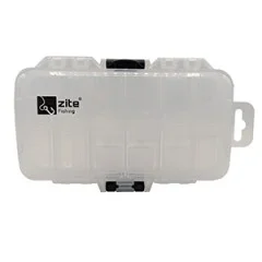 Zite Fishing Double Face Sorting Box Set 21 x 13 x 6,1 cm 3 STK je 18 Fächer für Metallköder, Jigspinner & Spoons - Transparente Deckel für schnellen Überblick