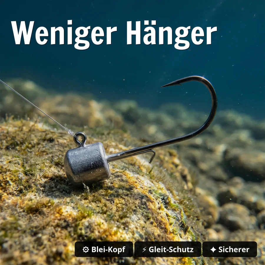 Zite Fishing Stand Up Jig Set 5-15g für Gummiköder - Jighaken Grundangeln 25 Stück in Sortierbox - Weniger Hänger